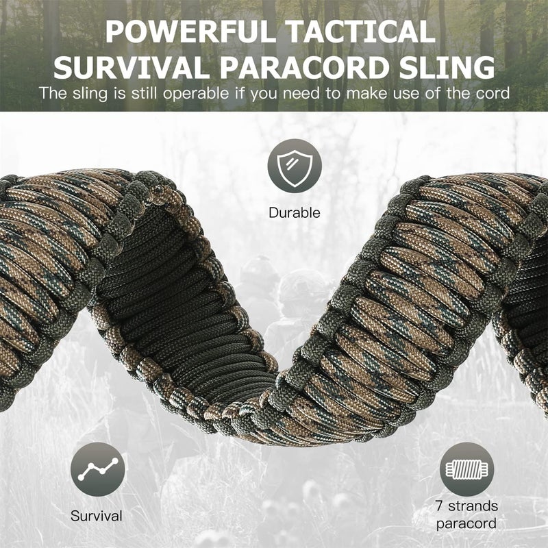 DDOUT 2 Point Rifle Sling, 550 Paracord Gun Sling for Rifle with Tri-Lock Swivels and Quick Adjustable Length Strap for Shooting, Hunting and Range - Image 4